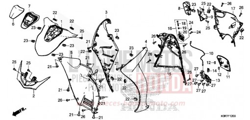 GAINE DE PROTECTION AVANT SH125ADN de 2022